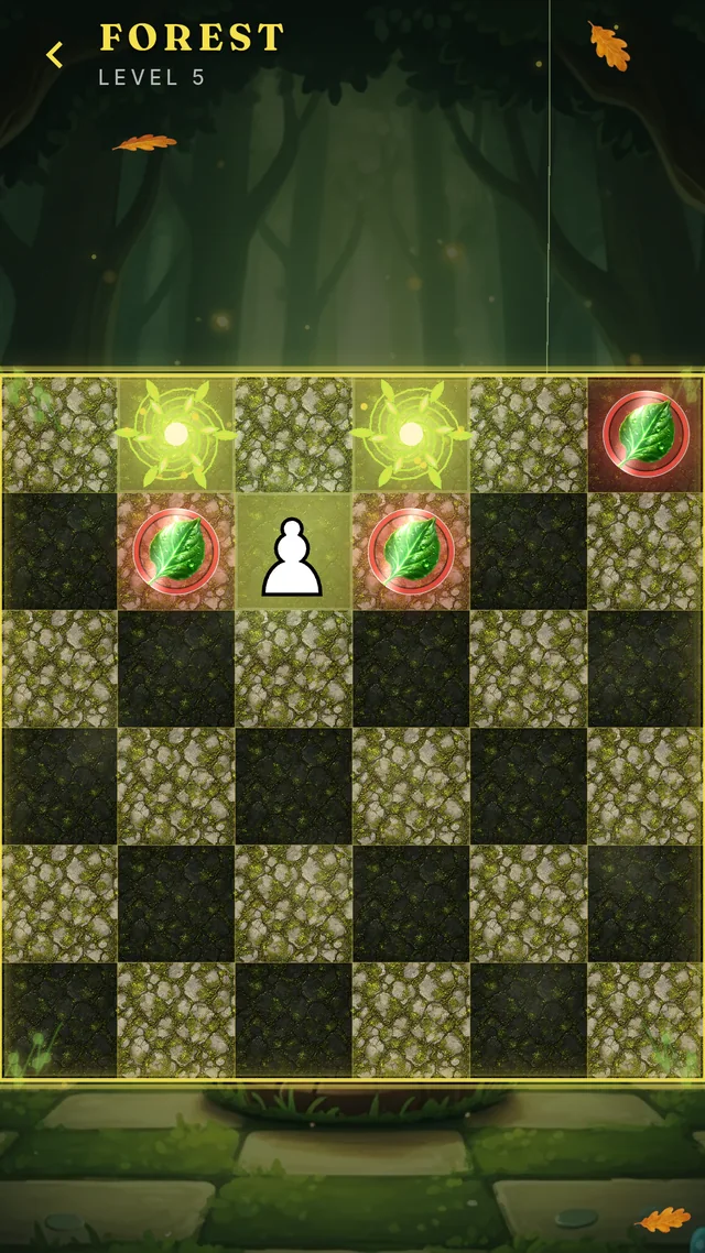 Solving a level on a non-rectangular Forest board